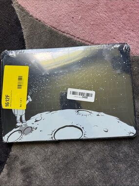 Tablet Keyboard Case with Moon Illustration - Black